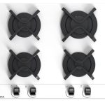 TEKA Plita gaz EASY GBC 64000 WHITE, 60 cm, Gratare Fonta