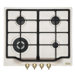 FRANKE Plita Gaz FHCL 604 3G TC PW C Panna, 4 arzatoare, gratare fonta, 60 cm, Classic Line
