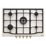 FRANKE Plita Gaz FHCL 755 4G TC PW C Panna, 5 arzatoare, gratare fonta, 75 cm, Classic Line
