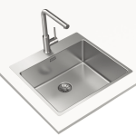 TEKA Chiuveta bucatarie FORLINE RS15 50.40 SilentSmart, 1 cuva, 54X50 cm, Inox - imagine 3