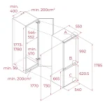 TEKA Combina frigorifica incorporabila RBF 73395 FI, Total No Frost, 267 l - imagine 3