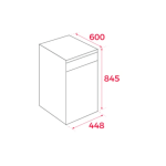 TEKA Mașină de spălat vase free-standing TOTAL DFS 44750 WH, 10 seturi, 7 programe de spălare, 5 nivele de temperatură, 45 cm, Alb - imagine 6