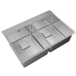 TEKA Chiuvetă bucătărie PureLine FORLINEA RS15 2B 740, SilentSmart, 2 cuve, 74x50 cm, Inox - imagine 3