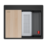 FRANKE Chiuvetă bucătărie Kubus 2 Pro KNG 610-53, set accesorii incluse, Nero - imagine 2