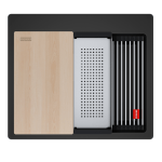 FRANKE Chiuvetă bucătărie Kubus 2 Pro KNG 610-53, set accesorii incluse, Negru Mat - imagine 2