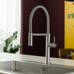 FRANKE Baterie bucătărie Pescara Semi Pro cu duș Extractibil și jet dublu, Inox - imagine 4