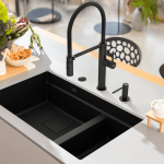 FRANKE Baterie bucătărie Pescara Semi Pro cu duș Extractibil și jet dublu, Industrial Black - imagine 4