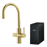 FRANKE Baterie bucătărie electronică Mythos Water Hub All in One, apa potabila, Gold
