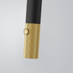 FRANKE Baterie bucătărie Maris Stripes cu dus extractibil, Matte Black-Gold - imagine 3