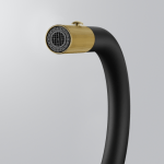 FRANKE Baterie bucătărie Maris Stripes cu dus extractibil, Matte Black-Gold - imagine 4