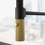 FRANKE Baterie bucătărie Maris Stripes Semi Pro cu pipa flexibila, Matte Black-Gold - imagine 3