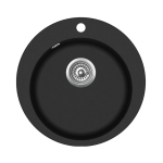 TEKA Chiuvetă Easy CLAVE 45 B-TQ 1B, 510x510mm, 1 cuvă, Tegranite SchwartzMetallic