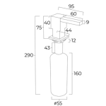 TEKA Dozator Detergent Square Cooper - imagine 3