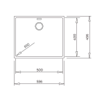 TEKA Chiuvetă Total Radea 50.40 M-TG, 556x456mm,1 cuvă tegranit negru - imagine 8