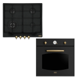 FRANKE Pachet Classic Line Negru, Plita Gaz FHCL 604 3G TC ON + Cuptor Electric incorporabil FCL 86 H ON